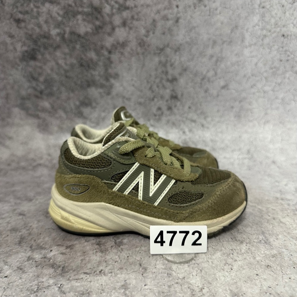 New Balance 990v6 Toddler 7.5 True Camo Teddy Santis IC990TA6 Green Sneakers